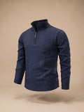 Caspian | Stand-Collar Quarter-Zip Cable Knit Sweater