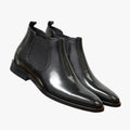 Men's Dress Faux Boots with Elastic Gore and Pull Tabs