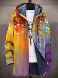 Viggo | Zip-Up Hooded Cardigan with Abstract Print