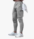 Men's Knit Jogger Pants with Zip Pockets and Ankle Zippers