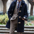 Dominic | Hooded Toggle-Front Long Overcoat