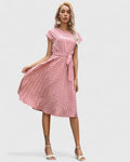 Midi Dress – Pleated Short-Sleeve Midi