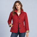 Maëlle | Lightweight Diamond Quilted Jacket Contrast Cuff
