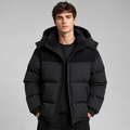 Alaric | Oversized Hooded Puffer Jacket Padded Full Zip