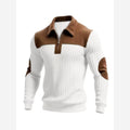 Men's Quarter Zip Jumper Jacquard Knit Relaxed Fit