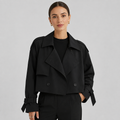 Soline | Women’s Cropped Double-Breasted Trench Jacket
