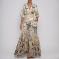 Nathalie | Floral Wrap Belted Maxi Dress