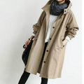 Nerea | Hooded High-Neck Composed Trench Coat