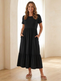 Amaia | Tiered Delicate Midi Dress
