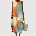 Ksenia | Geometric Radiant Midi Dress