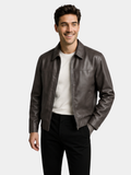 George | Draped Sleek Everyday Leather Jacket