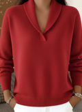 Salomé | V-Neck Ribbed Refined Sweater
