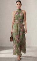 Laima | Floral Halter Maxi Dress