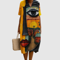 Frida | Abstract Willowy Midi Dress