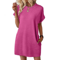 Nunzia | Relaxed Crew-Neck Pocket T-Shirt Dress