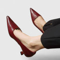Nyah | Pointed-Toe Slip-On Kitten-Heel Pumps for Women