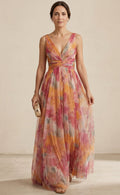 Leija | Floral Luminous Midi Dress