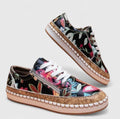 Olisette | Floral Lace-Up Platform Sneakers for Women