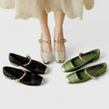 Oralyssia | Cap-Toe Strap Mary Jane Flats for Women