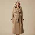 Orlaith | Belted Double-Breasted Understated Trench Coat