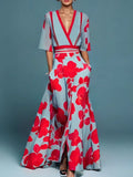 Azra | Floral V-Neck Midi Dress