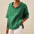 Paola | Collared V-Neck Tunic Top
