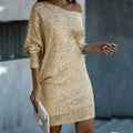 Pomeline | Contrast Sequined Party Dress