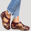 Quenby | Woven Closed-Toe Wedge Sandals