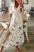 Raffaella | Boho Floral Tassel Maxi Dress