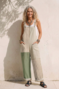 Relaxed Jumpsuit – Striped Two-Tone Ease