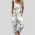 Relaxed Jumpsuit – Watercolor Botanical Grace