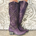Riloh | Studded Pointed-Toe Knee-High Western Boots for Women
