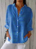 Romane | Relaxed Striped Button Blouse