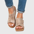 Rosamund | Elegant Buckle Wedge Sandals