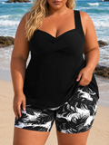 Rosanna | Pleated Tankini Shorts Set