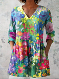 Rosella | Flowing Longline V-Neck Blouse