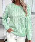 Salma | Crew-Neck Cable-Knit Fluid Sweater