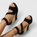 Selviana | Peep-Toe Ankle-Strap Woven Wedge Sandals for Women