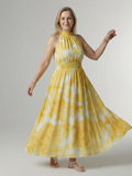 Marharyta | Sleeveless Gathered-Waist Midi Dress