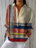 Severine | Artistic Geometric Pattern Blouse