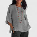 Sienna | Relaxed Three-Quarter Sleeve Blouse