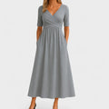 Sigrid | Pleated Wrap Midi Dress