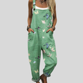 Sleeveless Jumpsuit – Garden Butterfly Print