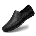 Slip-On Loafers with Perforated Upper and Moc Toe