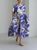 Marketa | Floral Short-Sleeve Midi Dress