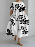 Marlen | Floral Short-Sleeve Midi Dress
