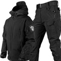 Tactical Polyester Jacket and Pants Set with Hood and Zip Pockets