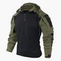 Tactical Synthetic Pullover Jacket with Half Zip and Hood