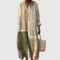 Tess | Color-Block Abstract Maxi Dress