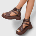 Theodora | Crossed-Strap Platform Sandals